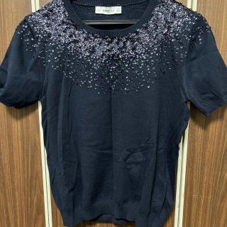 ザラ(ZARA)の【ZARA】スパンコールトップス(カットソー(半袖/袖なし))