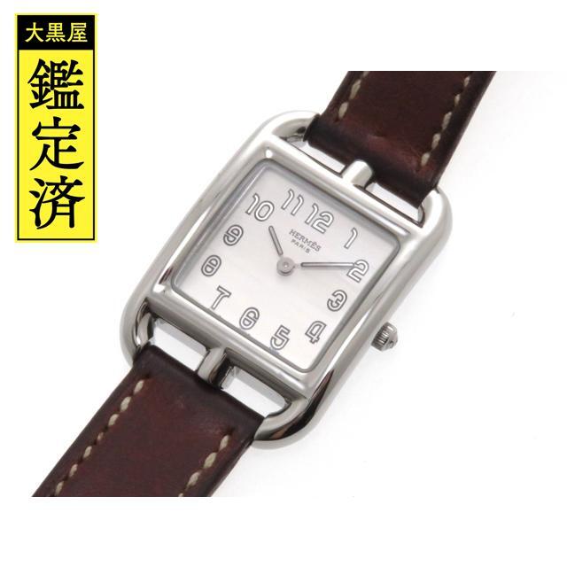 エルメス 時計 ケープコッドWトゥール SS/革 レディース クオーツ【431】