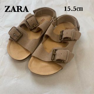 ザラキッズ(ZARA KIDS)のZARAキッズ　レザーサンダル　25(15.5㎝)(サンダル)