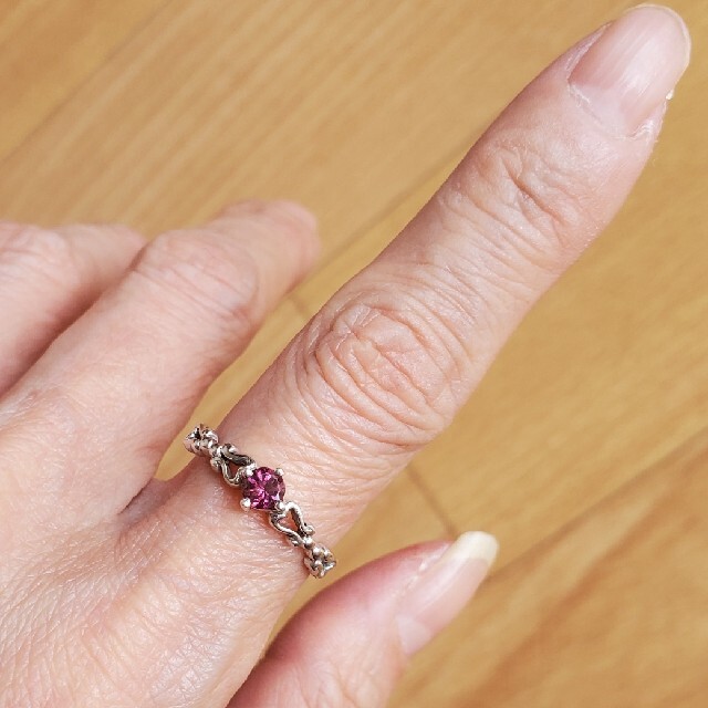 ピンクトルマリン　指輪10号　ピンキーリングFREEサイズ レディースのアクセサリー(リング(指輪))の商品写真