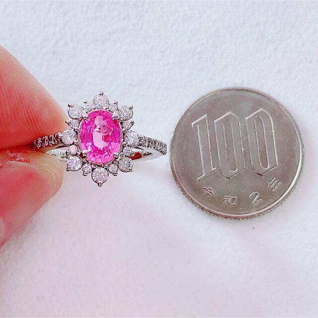 ★1.20ct★✨ピンクサファイア&0.60ctダイヤモンドプラチナリング指輪