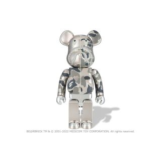 ベアブリック(BE@RBRICK)のBE@RBRICK ABC CAMO SHARK SILVER(その他)