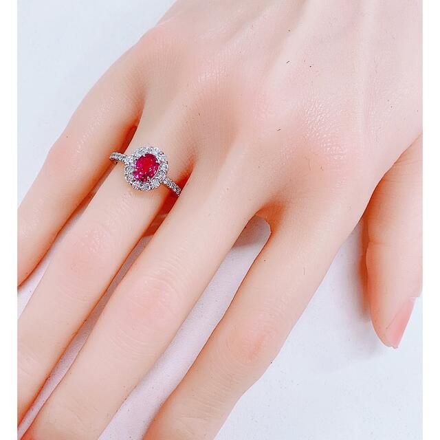 ★1.372ct★✨ルビー&0.65ctダイヤモンドプラチナリング指輪 レディースのアクセサリー(リング(指輪))の商品写真