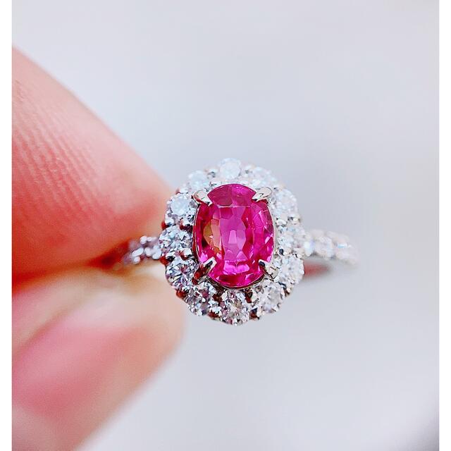 ★1.372ct★✨ルビー&0.65ctダイヤモンドプラチナリング指輪 レディースのアクセサリー(リング(指輪))の商品写真