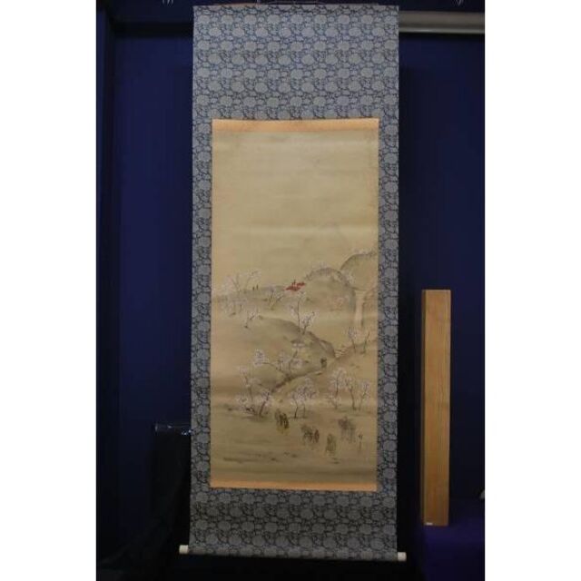 模写】安藤広重/歌川広重/花見図/浮世絵/大幅/掛軸☆宝船☆AB-776 | che.ir