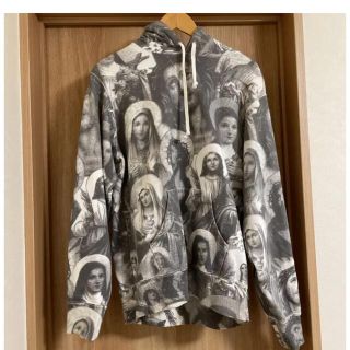 シュプリーム(Supreme)のsupremeキリストデザイン人気パーカーsizeＭ　グレー(パーカー)