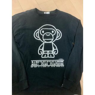 アベイシングエイプ(A BATHING APE)の激レアM！ BAPEマイロストア限定！BABYMILO MIL MOUSEロンT(Tシャツ/カットソー(七分/長袖))