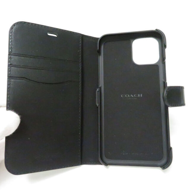 COACH(コーチ)のコーチ フォリオ シグネチャー キャンバス iPhoneケース AC701C スマホ/家電/カメラのスマホアクセサリー(iPhoneケース)の商品写真