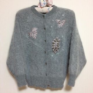 フラワー(flower)のvintage アンゴラカーディガン(カーディガン)