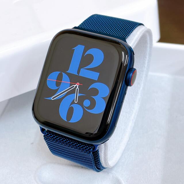 時計Apple Watch series6 アップルウォッチ ブルーカラー 44mm