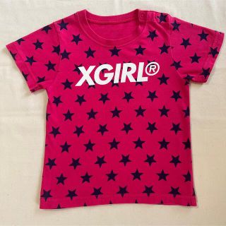 エックスガール(X-girl)のX-girl エックスガール キッズ 半袖 Tシャツ 95 星柄 ピンク(Tシャツ/カットソー)