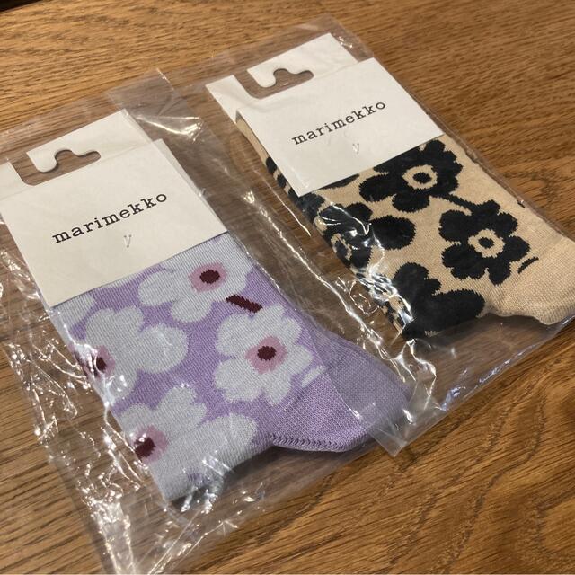 marimekko(マリメッコ)のマリメッコ 靴下 ２個セット キッズ/ベビー/マタニティのこども用ファッション小物(靴下/タイツ)の商品写真