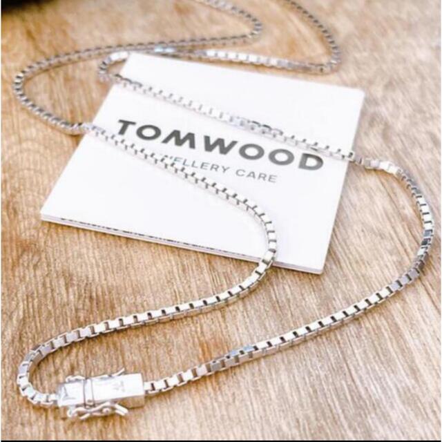 シルバーサイズTom Wood Square シルバー ブロックチェーン ネックレス