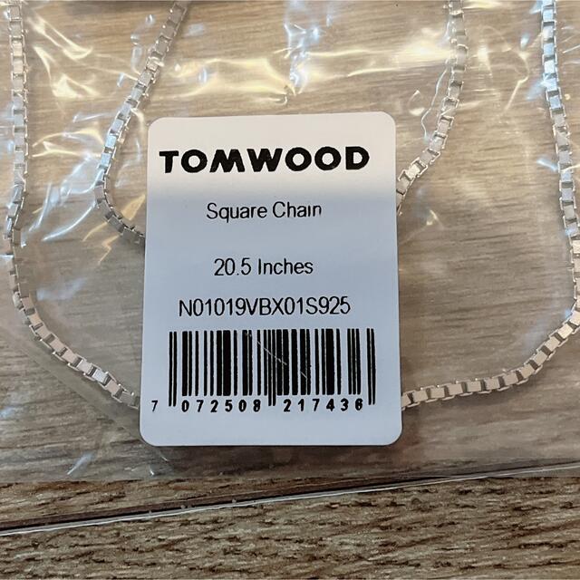 Tom Wood Square シルバー ブロックチェーン ネックレス 4