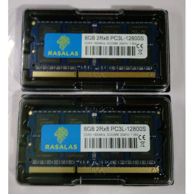【新品開封済】DDR3 PC3L-12800 16GB(8G×2枚)ノートメモリ
