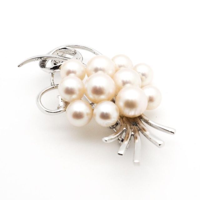 M04 MIKIMOTO ミキモト デザイン パール9粒 SV ブローチ 公式ショップ