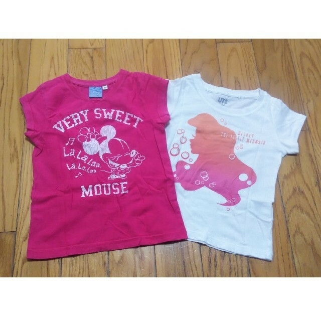 Disney(ディズニー)のTシャツ 100  2枚組 キッズ/ベビー/マタニティのキッズ服女の子用(90cm~)(Tシャツ/カットソー)の商品写真