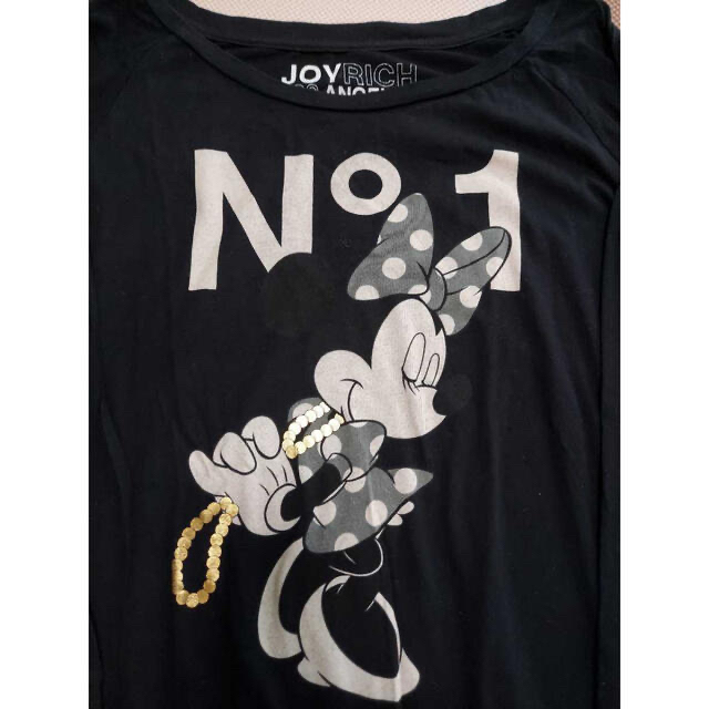 JOYRICH ディズニー ミニーマウス Tシャツ ミッキーマウス ロゴt 黒