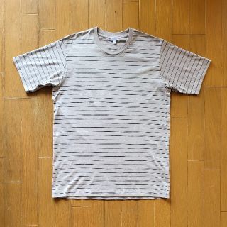 ビューティアンドユースユナイテッドアローズ(BEAUTY&YOUTH UNITED ARROWS)のユナイテッド　ボーダーTシャツ　Lサイズ　ベージュ×黒ライン(Tシャツ/カットソー(半袖/袖なし))