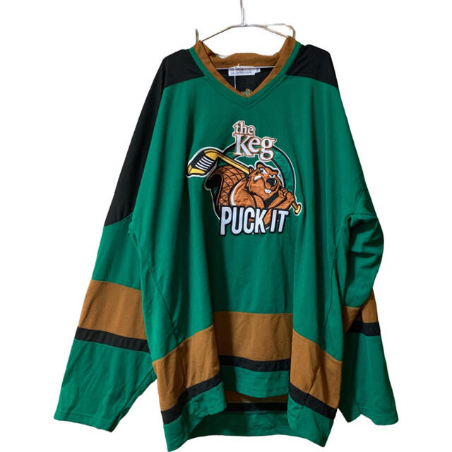 NHL☆ゲームシャツ ホッケーシャツ 古着 ゆるだぼ デカロゴ 希少 ff5