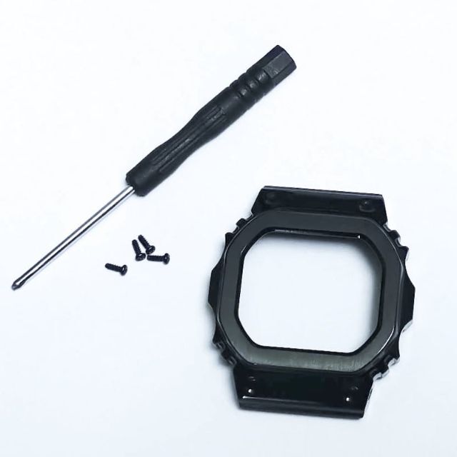 G-SHOCK カスタム用 メタルベゼル『メタリックブラック』- 5600系 メンズの時計(その他)の商品写真