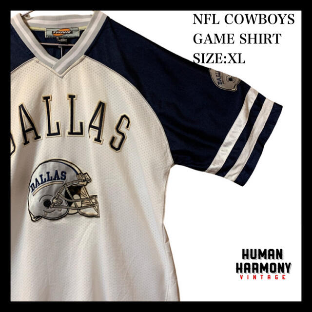 NFL カウボーイズ COWBOYS ゲームシャツ ユニフォーム　古着 メンズのトップス(Tシャツ/カットソー(半袖/袖なし))の商品写真