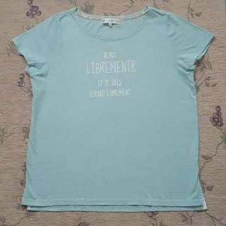 クミキョク(kumikyoku（組曲）)の優しいグリーンのTシャツ　日本製(Tシャツ(半袖/袖なし))