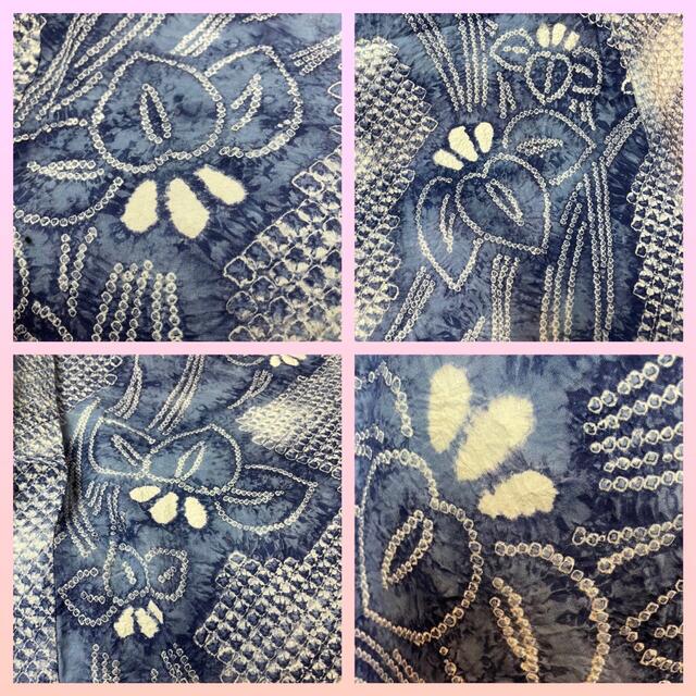新品❣️菖蒲❗️希少トールサイズ身丈174裄丈73有松鳴海総絞り 新品❣️菖蒲❗️希少トールサイズ身丈174裄丈73有松鳴海総絞り