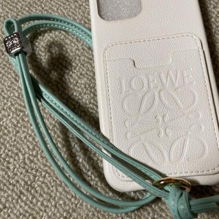 ロエベLOEWE スマホ ストラップ付きケース 保存袋、箱付き