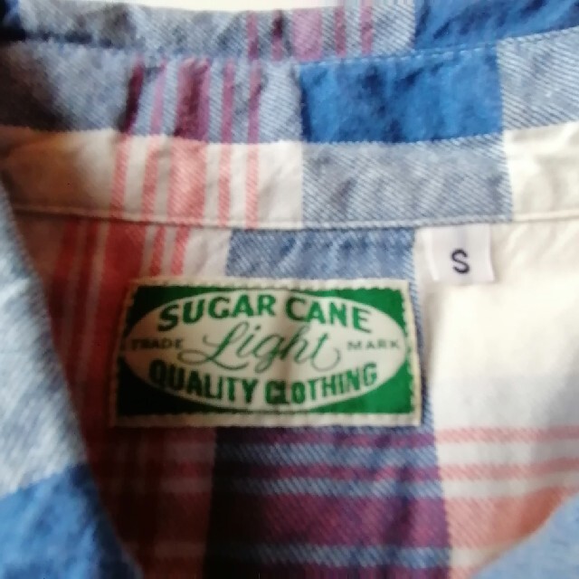 Sugar Cane(シュガーケーン)のSUGARCANElight★ツイルチェックワークシャツ★USED★ガチャポケ メンズのトップス(シャツ)の商品写真