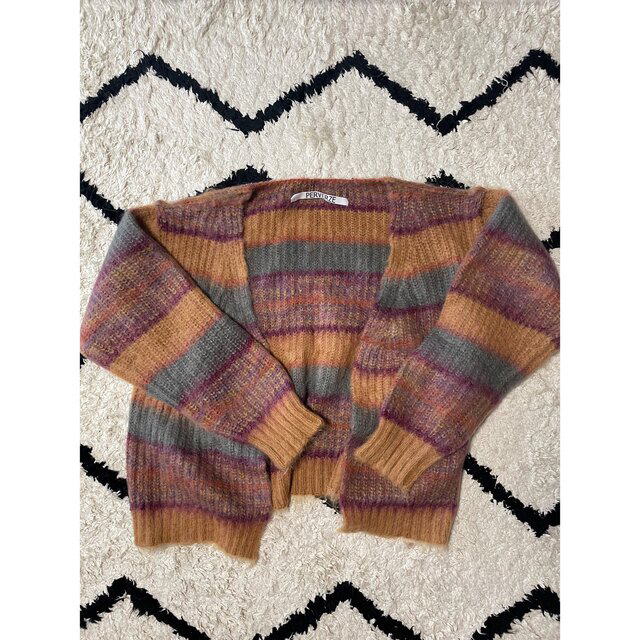 BEAUTY&YOUTH UNITED ARROWS(ビューティアンドユースユナイテッドアローズ)のStripe Mohair Wide Cardigan / Orange  レディースのトップス(カーディガン)の商品写真