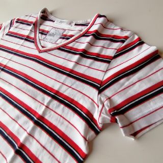 ビームス(BEAMS)のBEAMS LIGHTS  VネックボーダーT シャツ USED(Tシャツ/カットソー(半袖/袖なし))