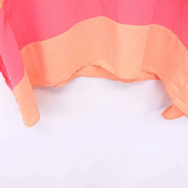 HERE'S(ヒアーズ)のヒアーズ タグ付き カットソー ブラウス ボーダー 五分袖 S ピンク オレンジ レディースのトップス(その他)の商品写真