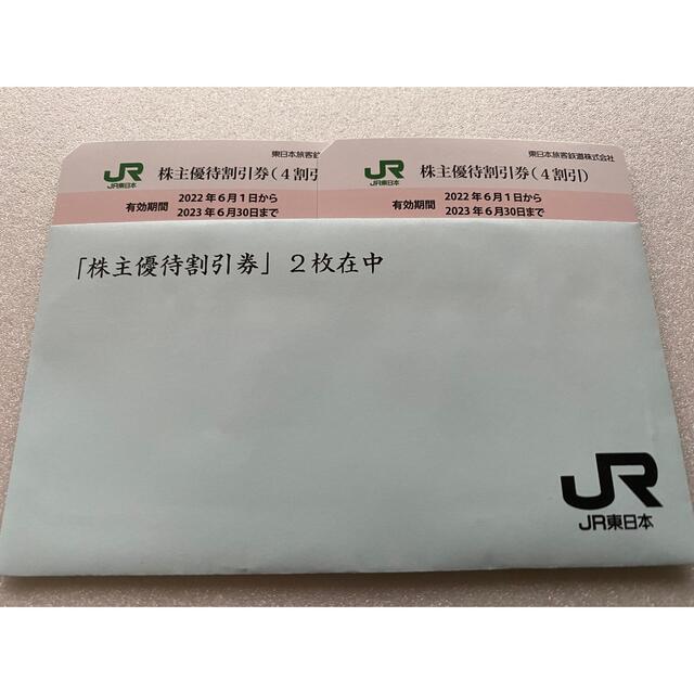 JR東日本 鉄道株主優待割引券　２枚