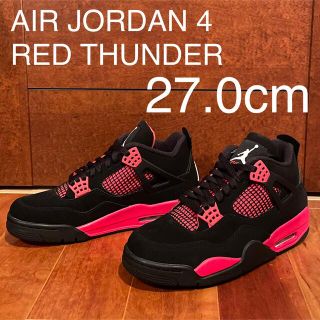 ナイキ(NIKE)のNIKE AIR JORDAN 4 RETRO RED THUNDER 27cm(スニーカー)