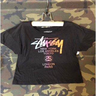 ステューシー(STUSSY)のstussy ワールドツアーT レディース　M(Tシャツ/カットソー(半袖/袖なし))