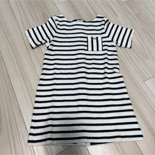 プチバトー(PETIT BATEAU)のボーダーワンピース　104cm 4ans(ワンピース)