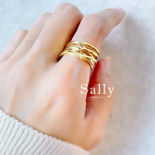 TODAYFUL(トゥデイフル)のnew【ゴールド】ワイド　ウェーブライン　リング レディースのアクセサリー(リング(指輪))の商品写真