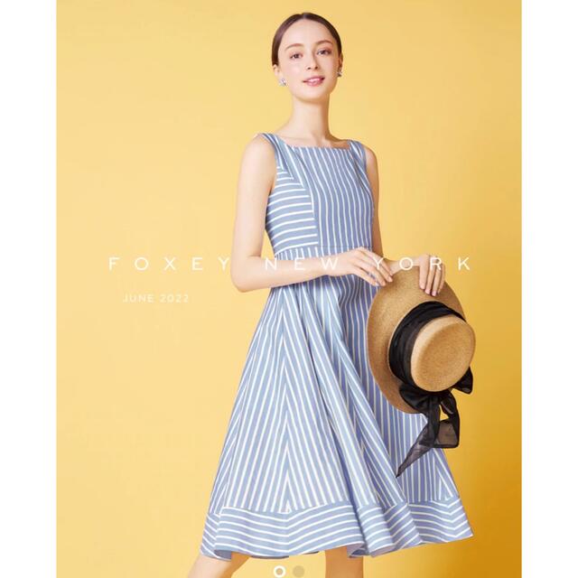 新作グッ FOXEY 42836 新作フォクシーlecieldressストライプワンピース