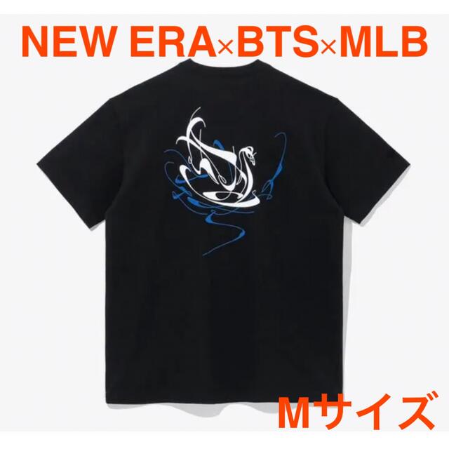 NEW ERA×BTS×MLBコラボTシャツM （ブラック）ブラックスワン