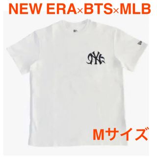 ニューエラー(NEW ERA)のNEW ERA×BTS×MLBコラボ　Tシャツ　M （ホワイト）ブラックスワン(Tシャツ/カットソー(半袖/袖なし))