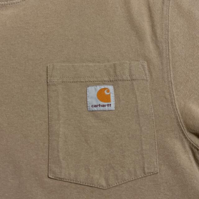 carhartt(カーハート)のcarhartt カーハート Tシャツ ポケット ベージュ ワンポイントロゴ メンズのトップス(Tシャツ/カットソー(半袖/袖なし))の商品写真