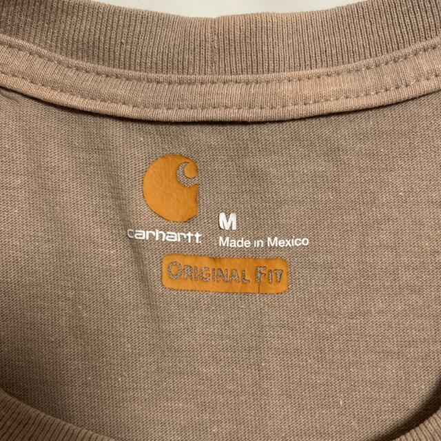 carhartt(カーハート)のcarhartt カーハート Tシャツ ポケット ベージュ ワンポイントロゴ メンズのトップス(Tシャツ/カットソー(半袖/袖なし))の商品写真