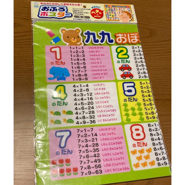 ◇在庫限り◇ おふろポスター 九九 かけ算 くく 9×9 おぼえちゃおう 知育c ozolgunticaret.com