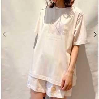 ♡新品 ジェラートピケ ぬいぐるみワンポイントTシャツ&ショートパンツ ピンク♡