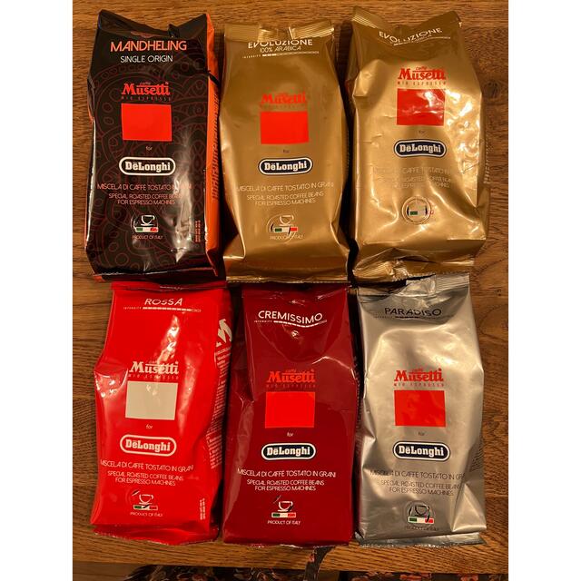 DeLonghi - 【デロンギ×Musetti】コーヒー豆250g×6袋セットの DeLonghi - 【デロンギ×Musetti】コーヒー豆250g×6袋セットの