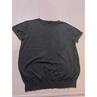 ルーニィ(LOUNIE)のLOUNIE モスグリーン半袖ニット(Tシャツ/カットソー(半袖/袖なし))