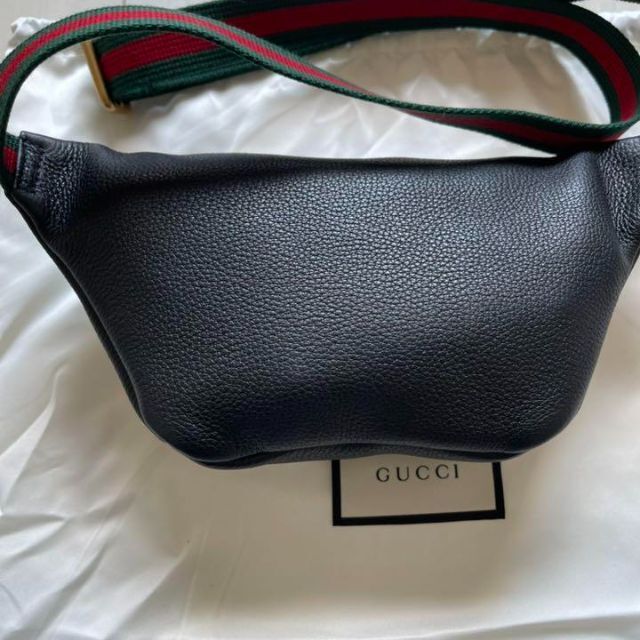 GUCCI グッチ ヴィンテージロゴプリントレザーショルダーバッグ