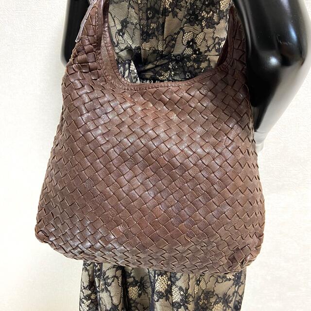 MARTINA CAPONI レザーメッシュ イントレチャート ショルダーバッグの