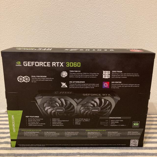 【新品】GeForce RTX 3060 VENTUS 2X 12G OC スマホ/家電/カメラのPC/タブレット(PCパーツ)の商品写真